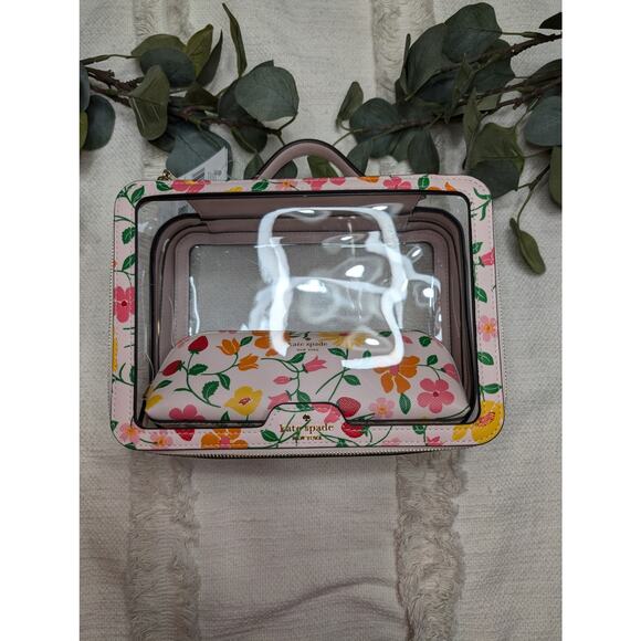Kate Spade Madison Strawberry Garden Travel Cosmetic Set - Picture 1 of 7